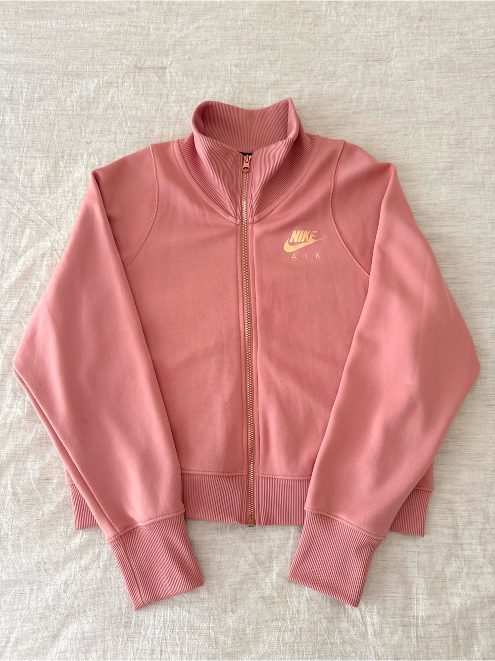 Nike Women's Dusty Mauve Pink Zip-Up Bomber Jacket